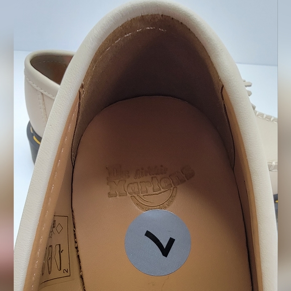 Dr. Martens | Adrian beige tan leather chunky tassel loafer shoes | WMS 7 - Picture 6 of 11